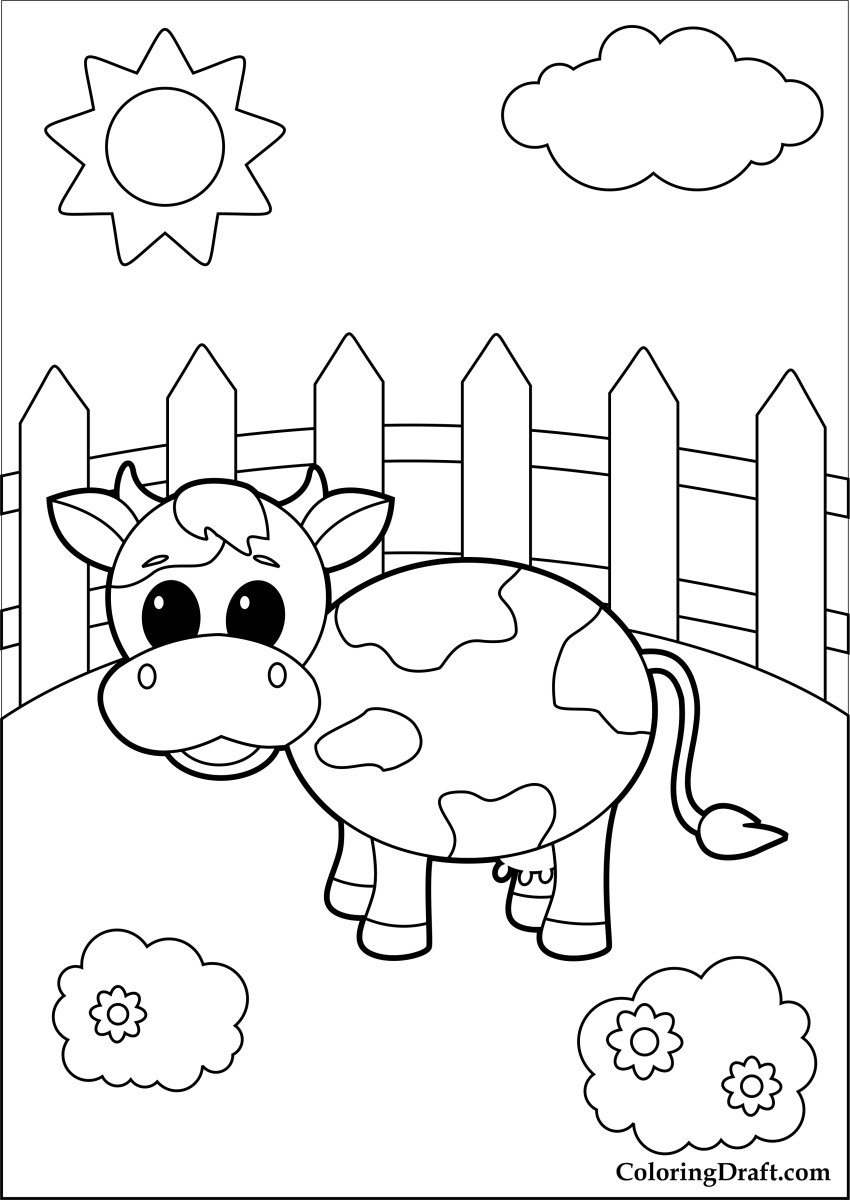 Dairy Cow Coloring Pages