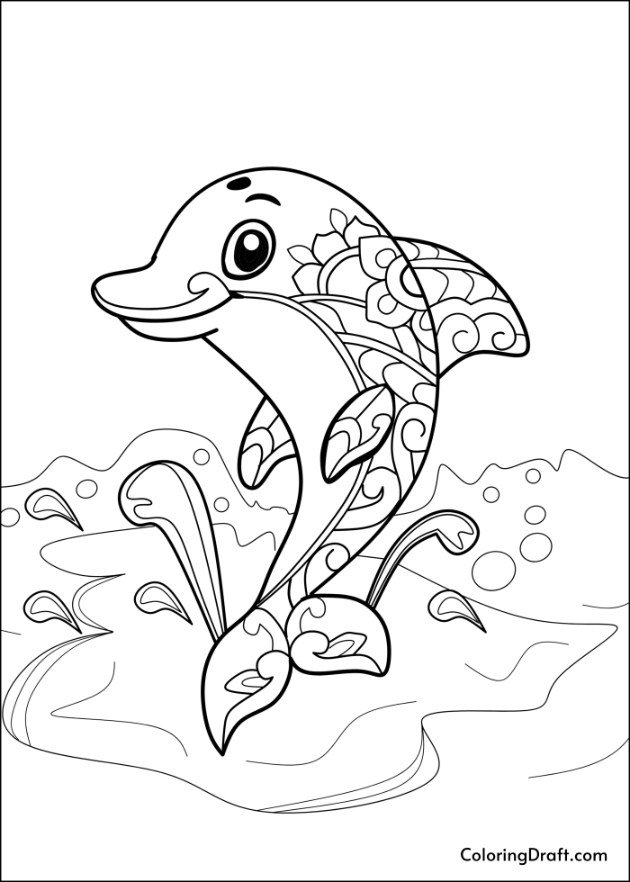 Dolphin Mandala Coloring Pages - ColoringDraft.com