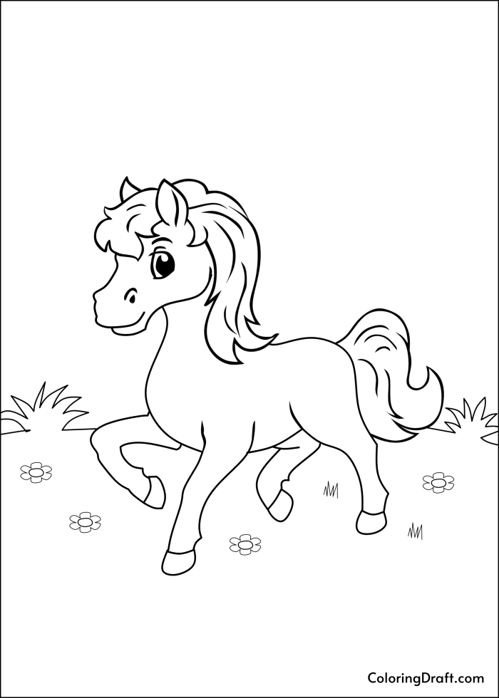 Cartoon Horse Coloring Pages Cartoon Horse Coloring Pages