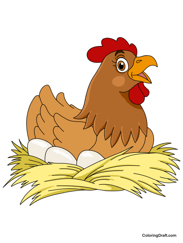 Chicken Coloring Pages Samplea