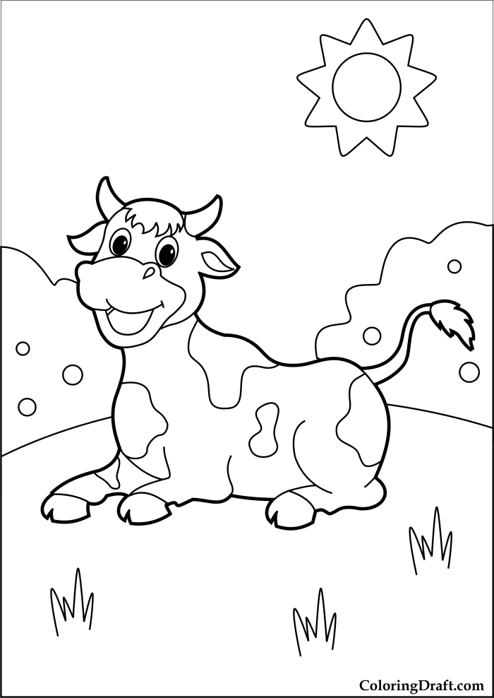 Cow With Spots Coloring Pages Cow With Spots Coloring Pages
