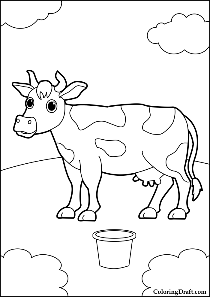 Dairy Cow Coloring Pages