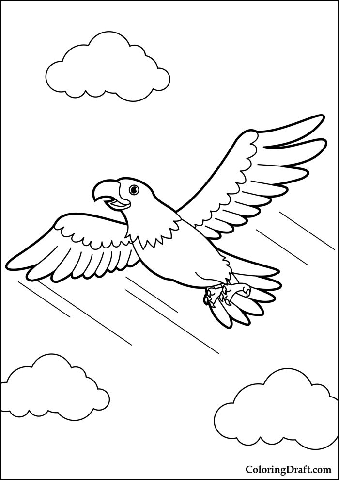 Eagle Flying Coloring Pages