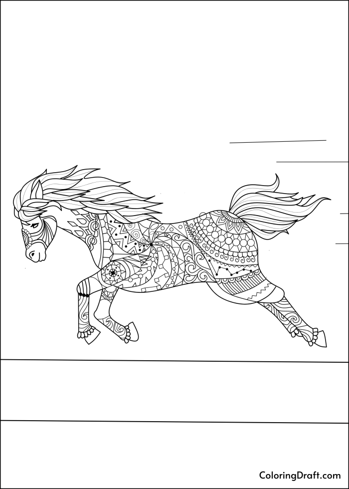 Horse Mandala Coloring Pages Horse Mandala Coloring Pages