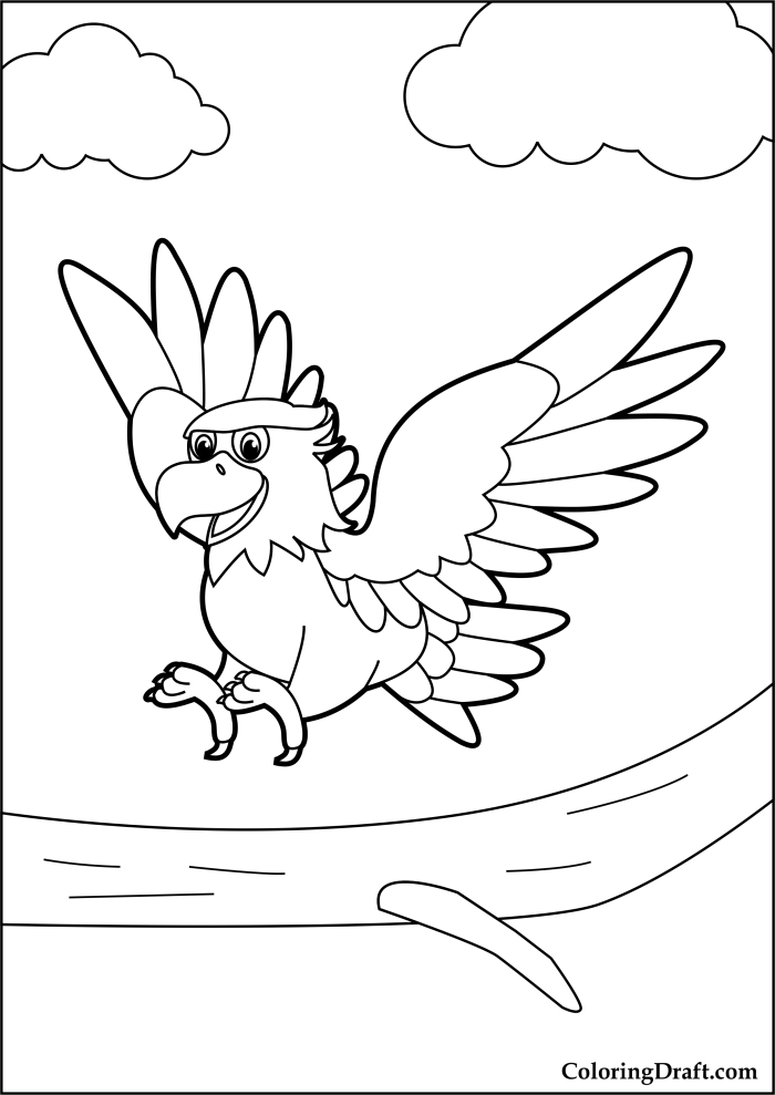 Mexican Eagle Coloring Pages