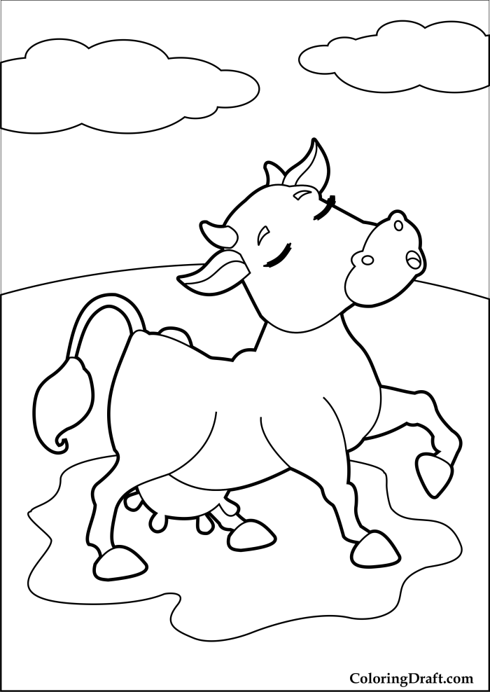 Mooing Cow Coloring Pages