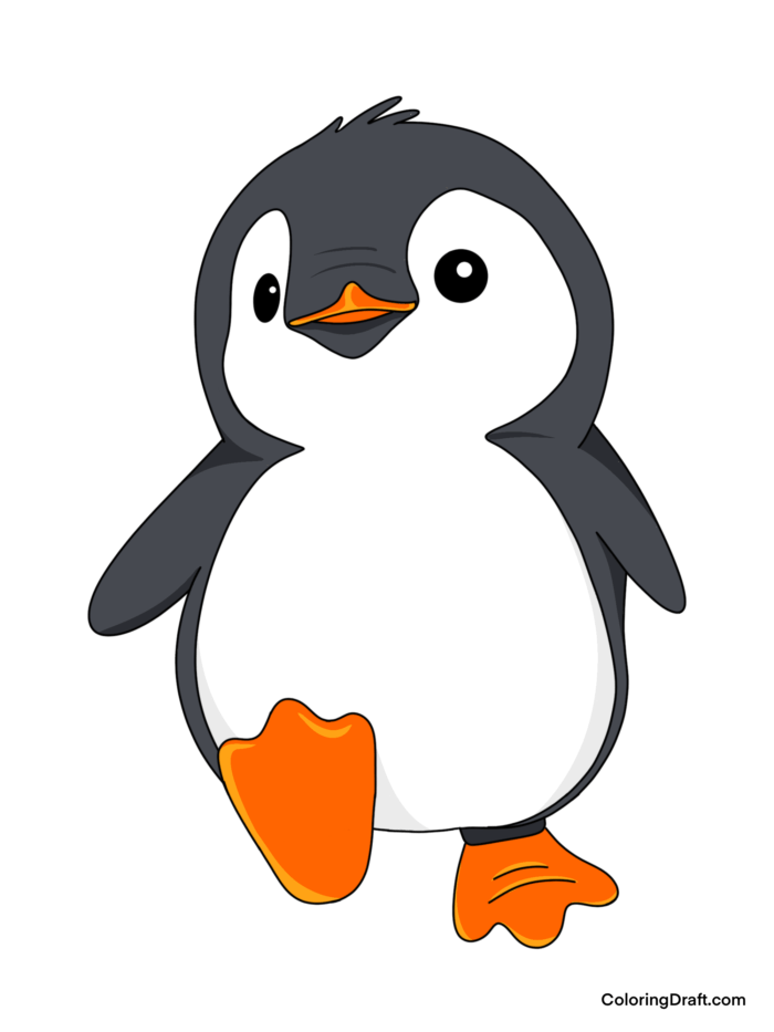 Penguin Coloring Pages Sample 