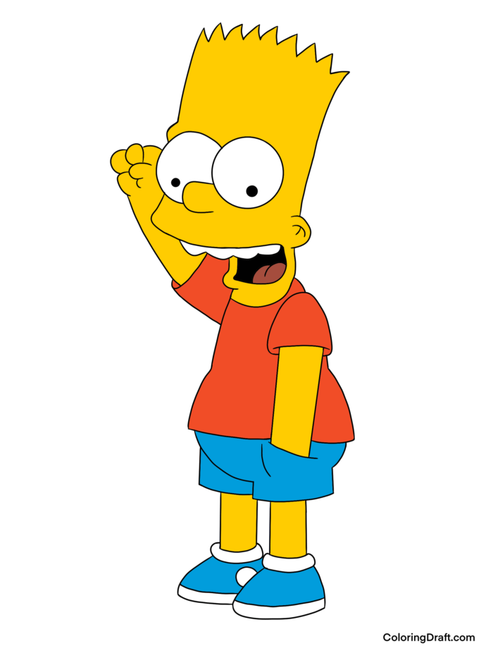 Bart Simpson Coloring Pages Sample