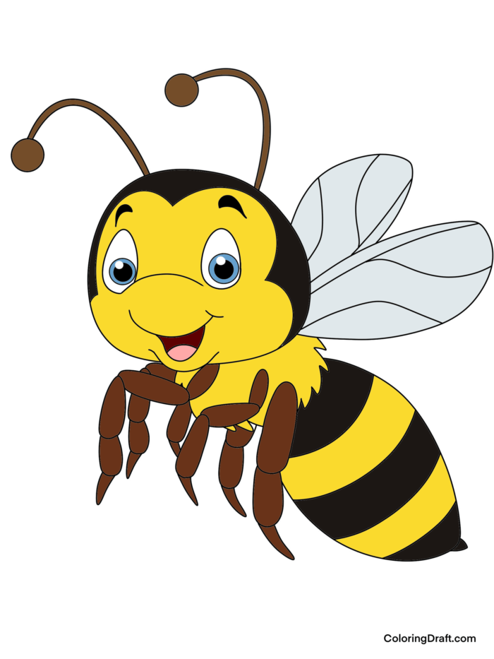 Bee Coloring Pages Sample
