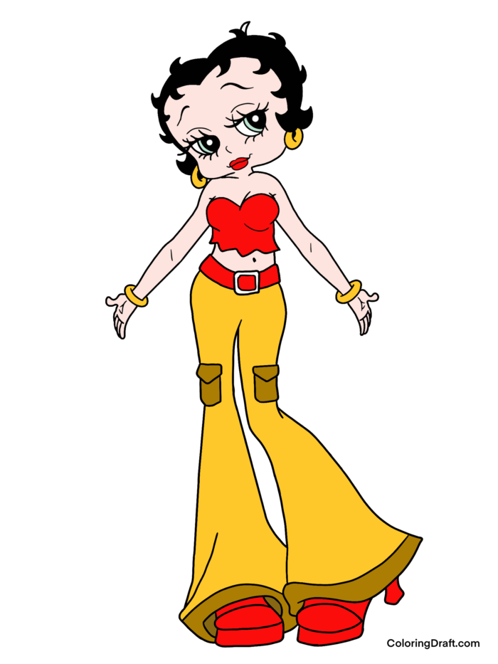 Betty Boop Coloring Pages Sample Betty Boop Coloring Pages Sample