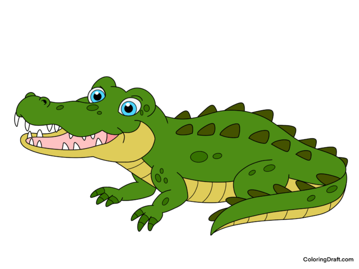 Crocodile Coloring Pages Sample