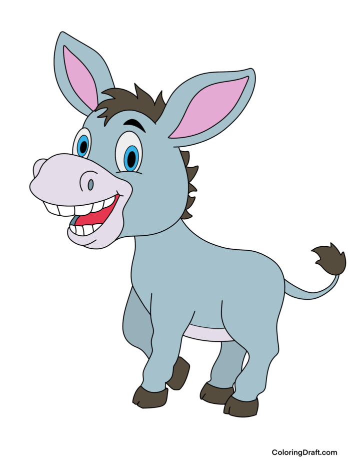 Donkey Coloring Pages Sample