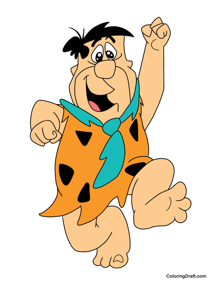Fred Flintstone Coloring Pages Sample