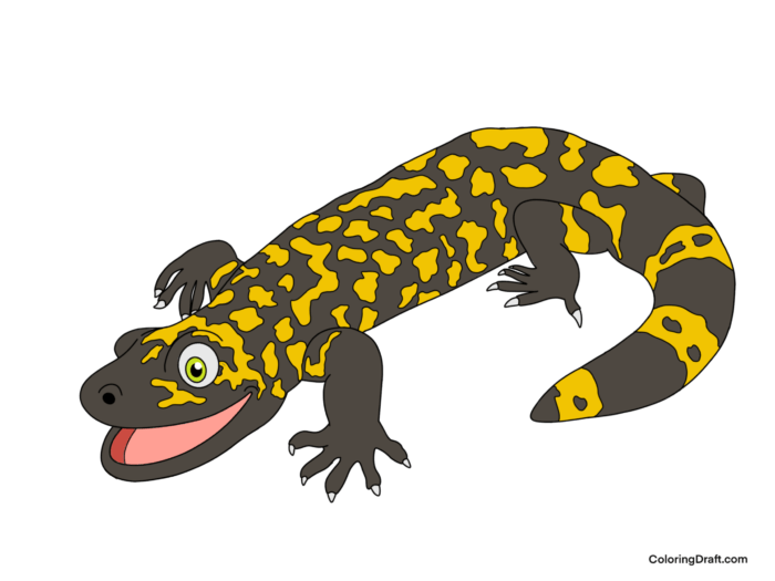 Gila Monster Coloring Pages Sample