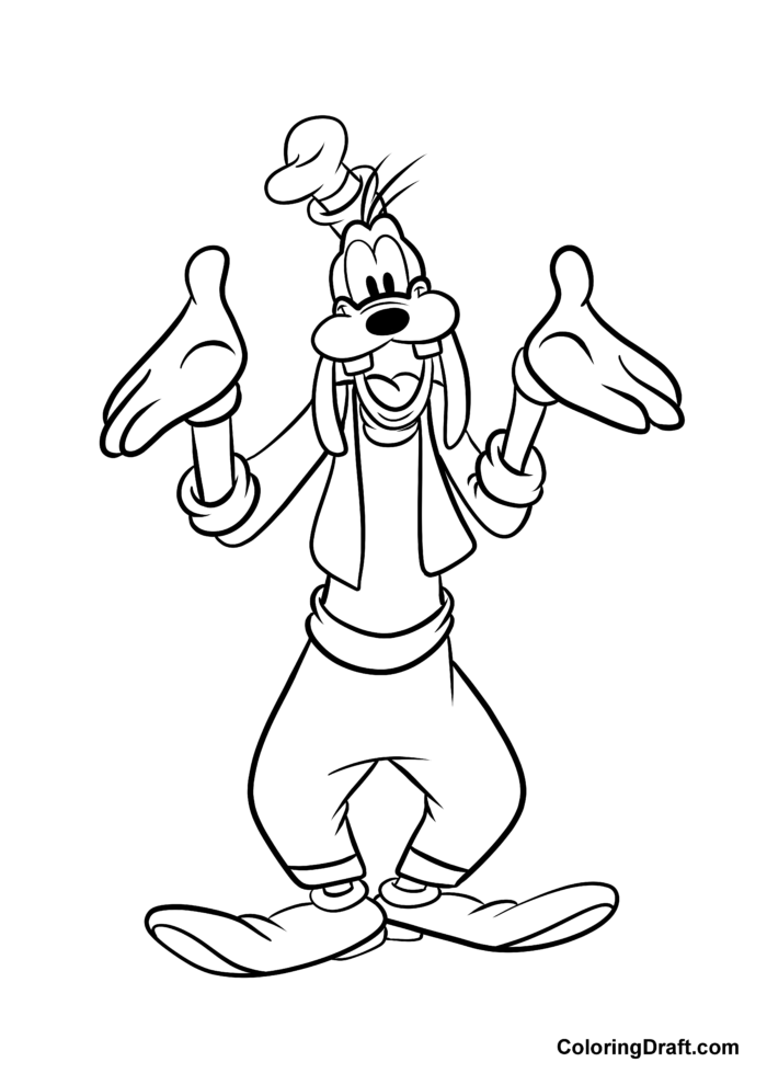 Goofy Coloring Pages - ColoringDraft.com