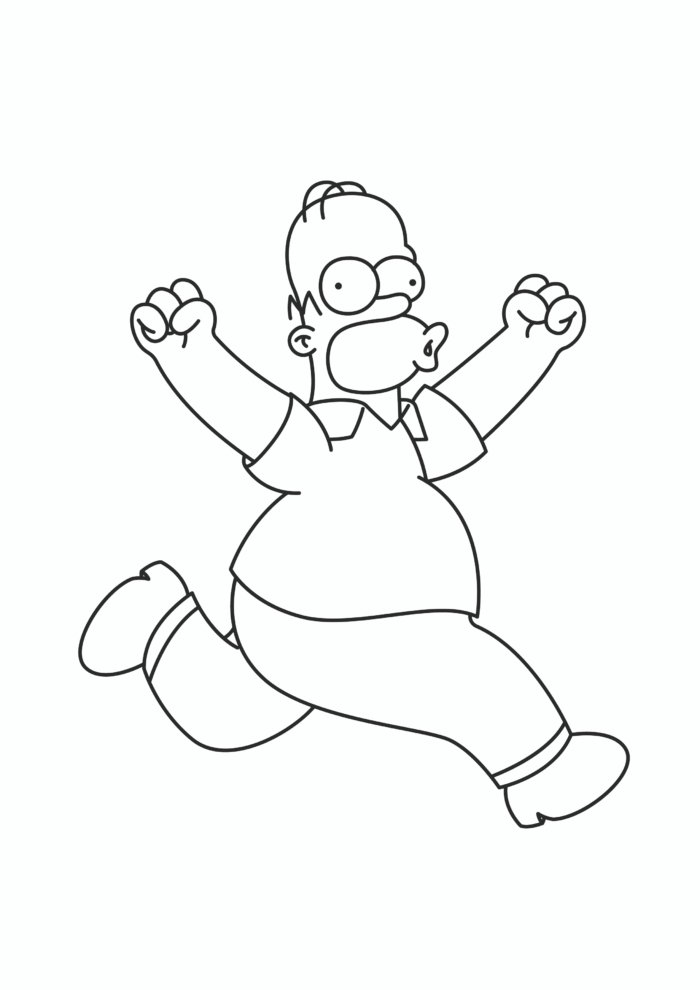 Homer Simpson Coloring Pages Homer Simpson Coloring Pages