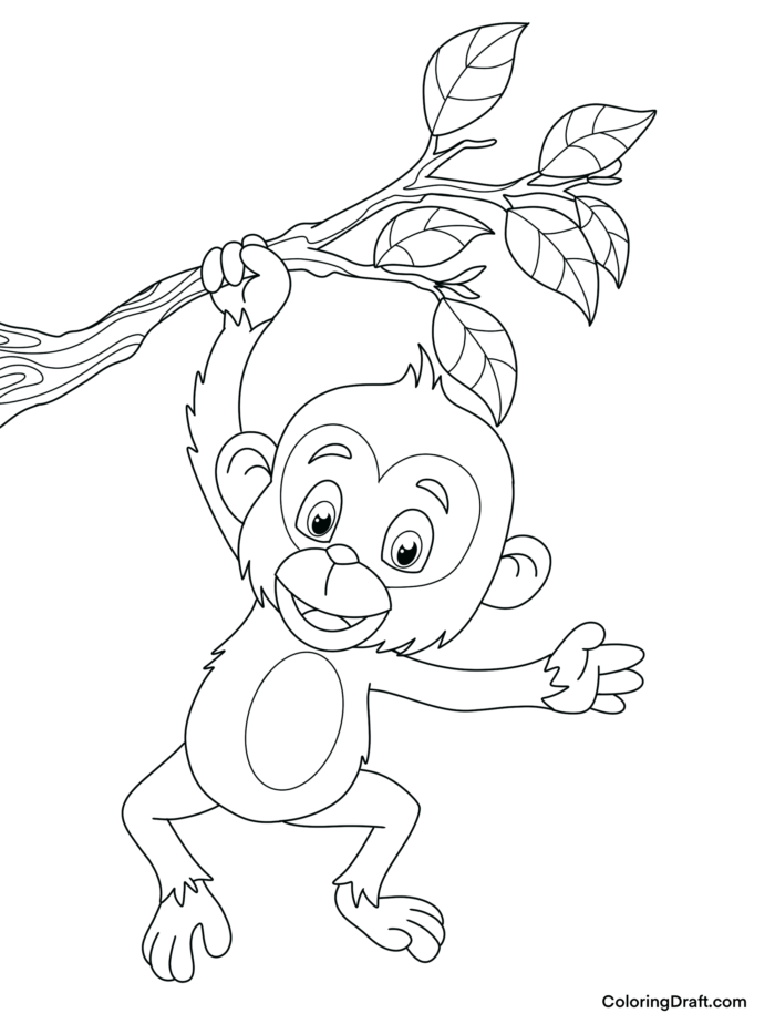 Monkey Coloring Pages
