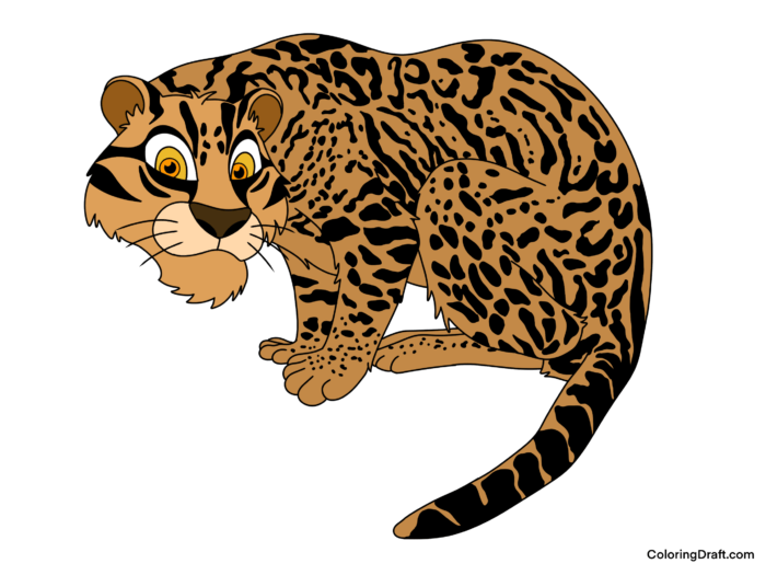 Ocelot Coloring Pages Sample