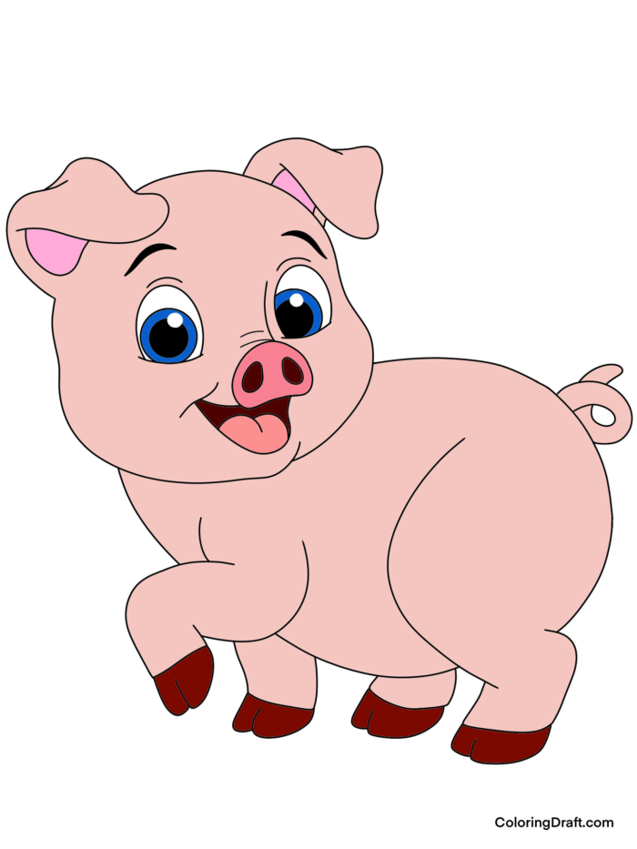 Pig Coloring Pages Sample