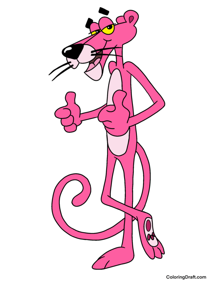 Pink Panther Coloring Pages Sample