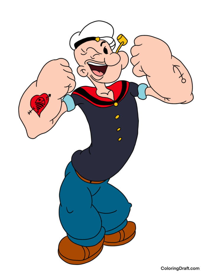 Popeye Coloring Draft Sample Popeye Coloring Draft Sample