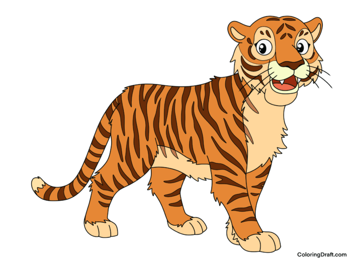 Tiger Coloring Pages Sample
