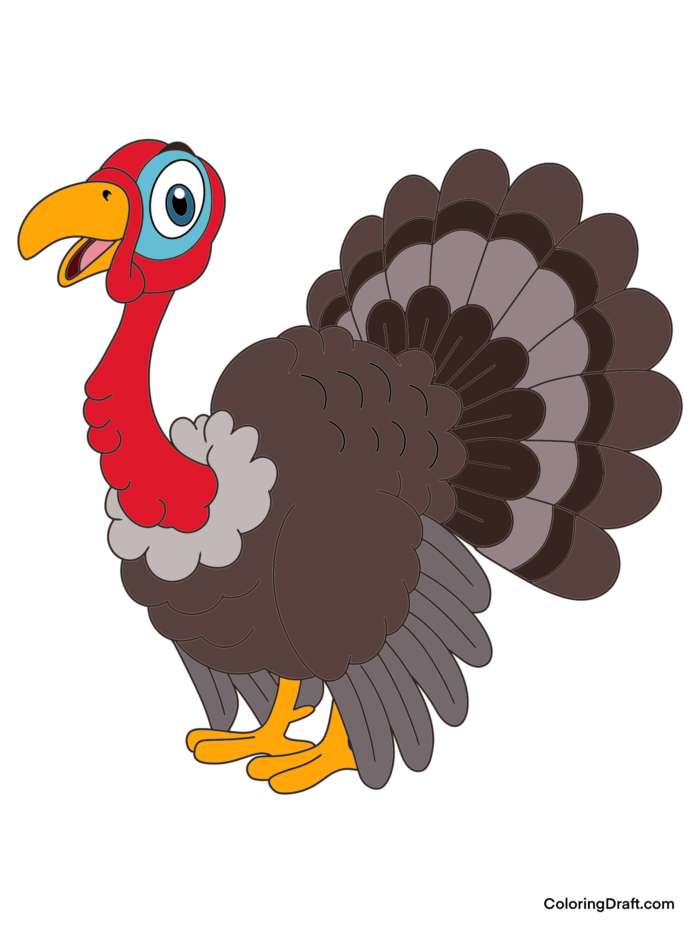 Turkey Coloring Pages Sample