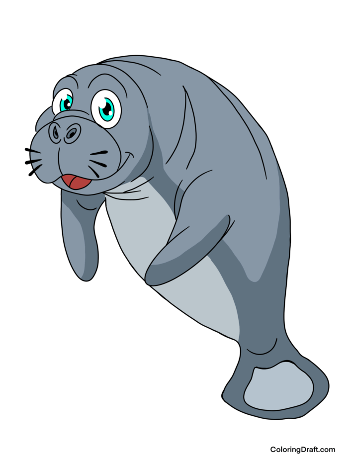 Manatee Coloring Pages Sample