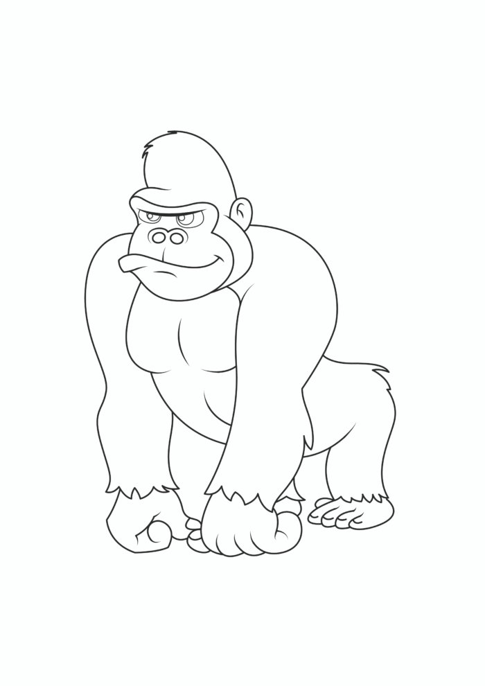Mountain Gorilla Coloring Pages Mountain Gorilla Coloring Pages