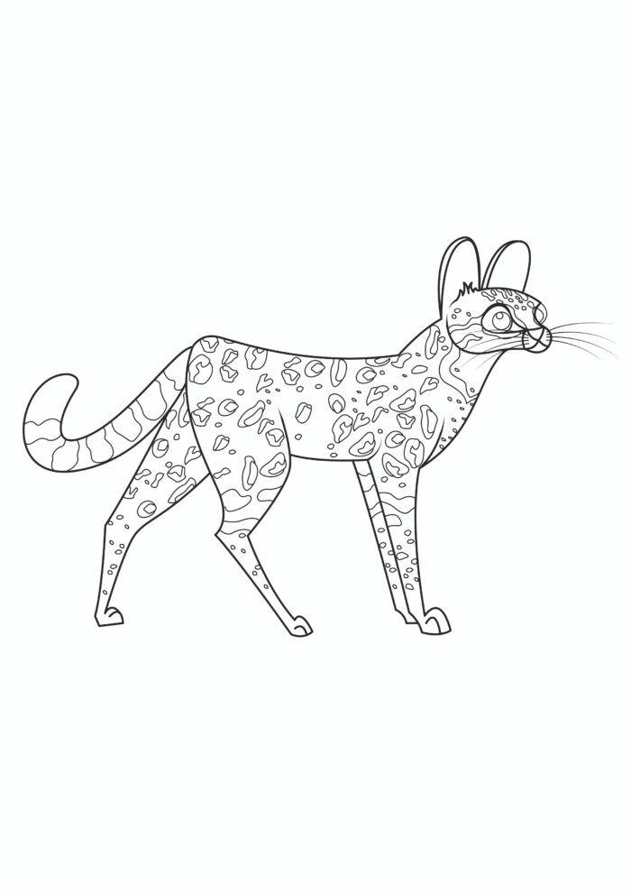 Ocelot Coloring Pages