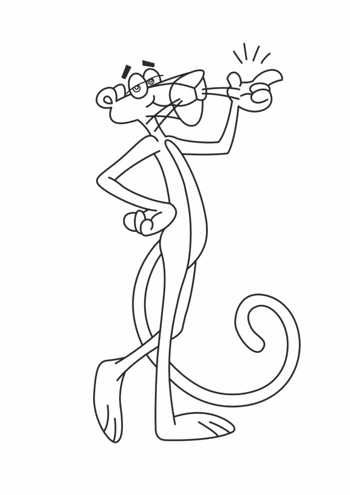Pink Panther Colouring Pages Pink Panther Colouring Pages