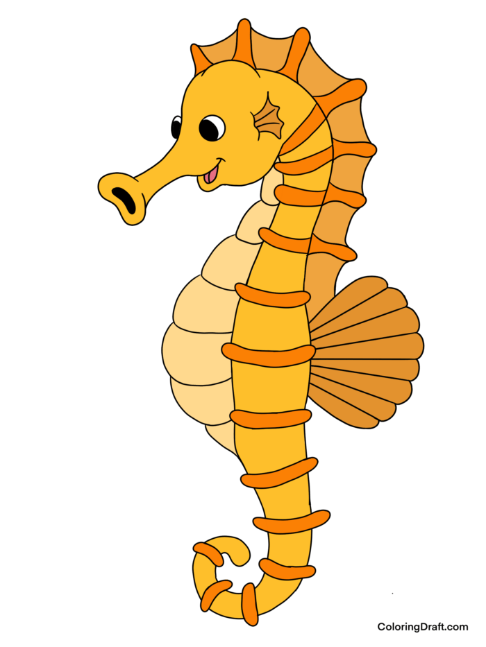 Seahorse Coloring Pages Sample