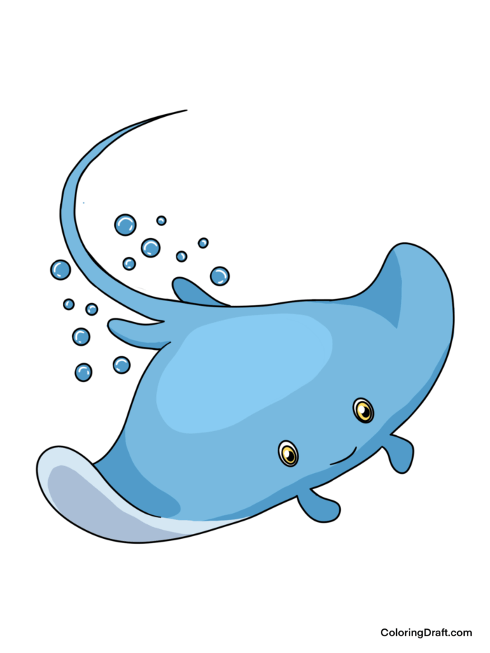 Stingray Coloring Pages Sample