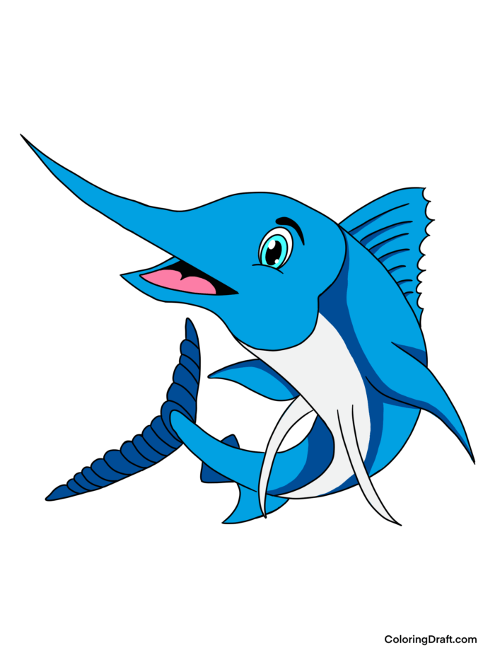 Swordfish Coloring Pages Sample