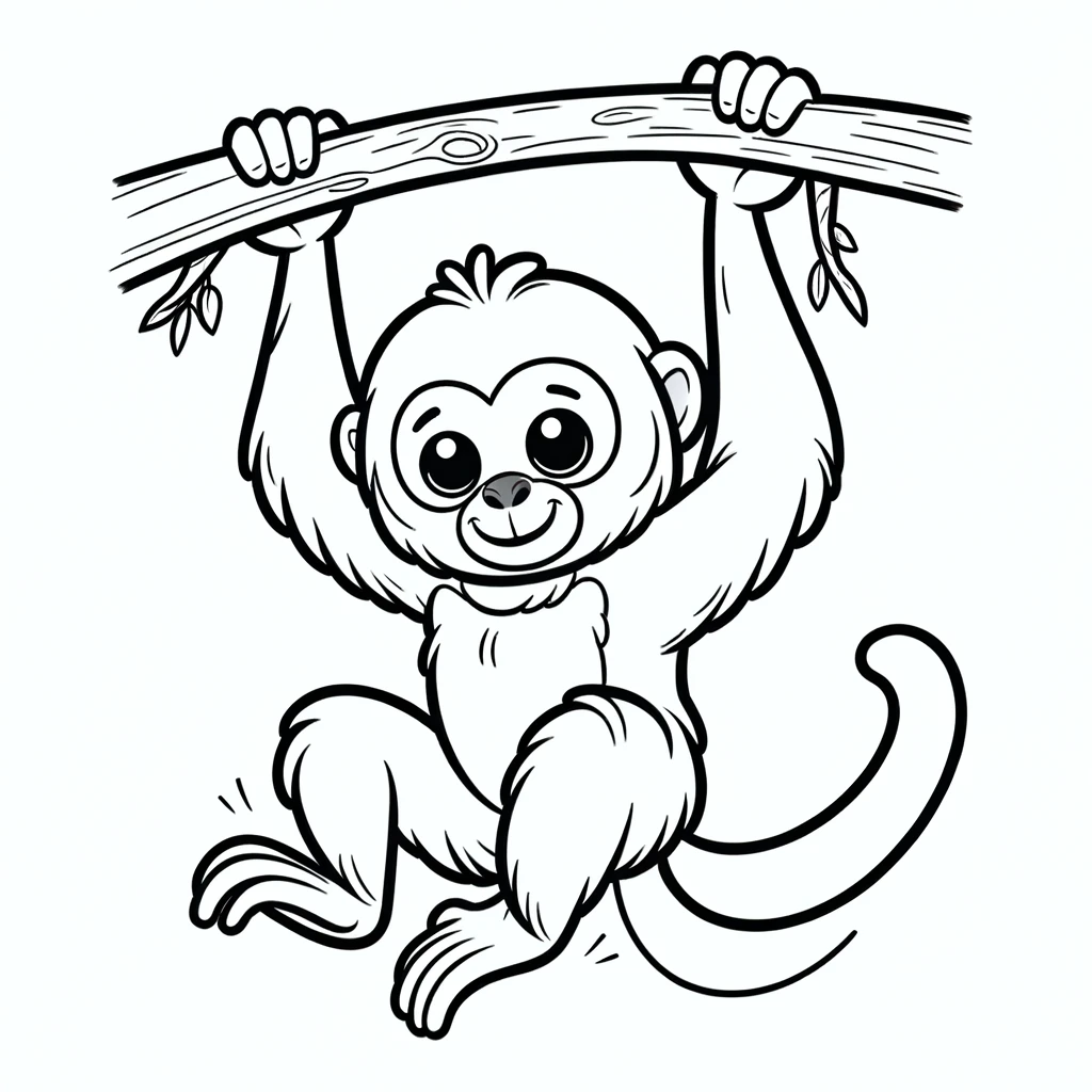 Lar Gibbon Coloring Pages