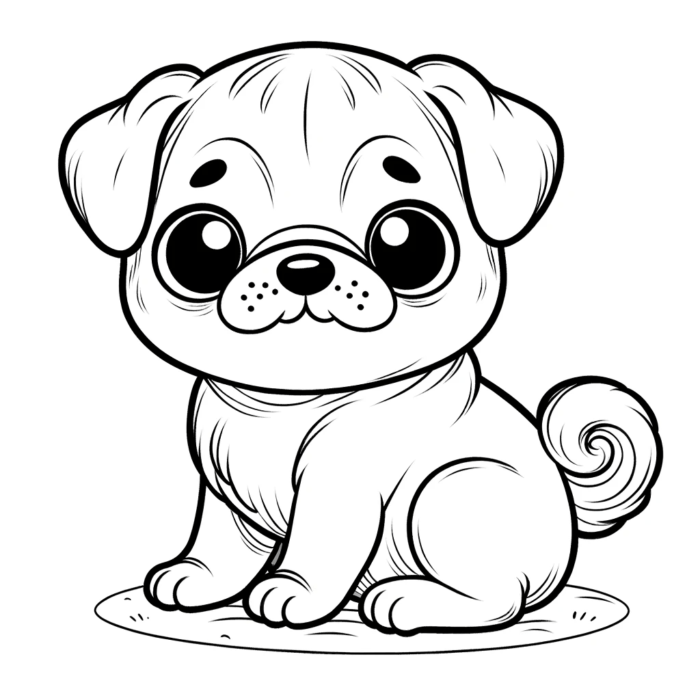 Pug Coloring Pages Pug Coloring Pages