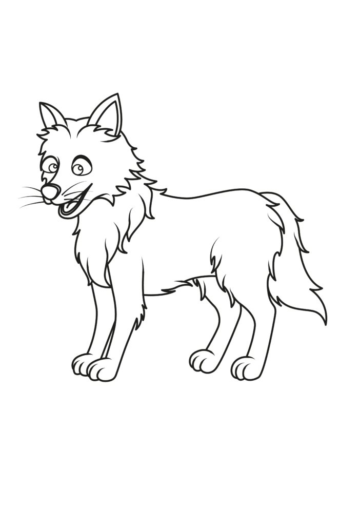 Arctic Wolf Coloring Pages
