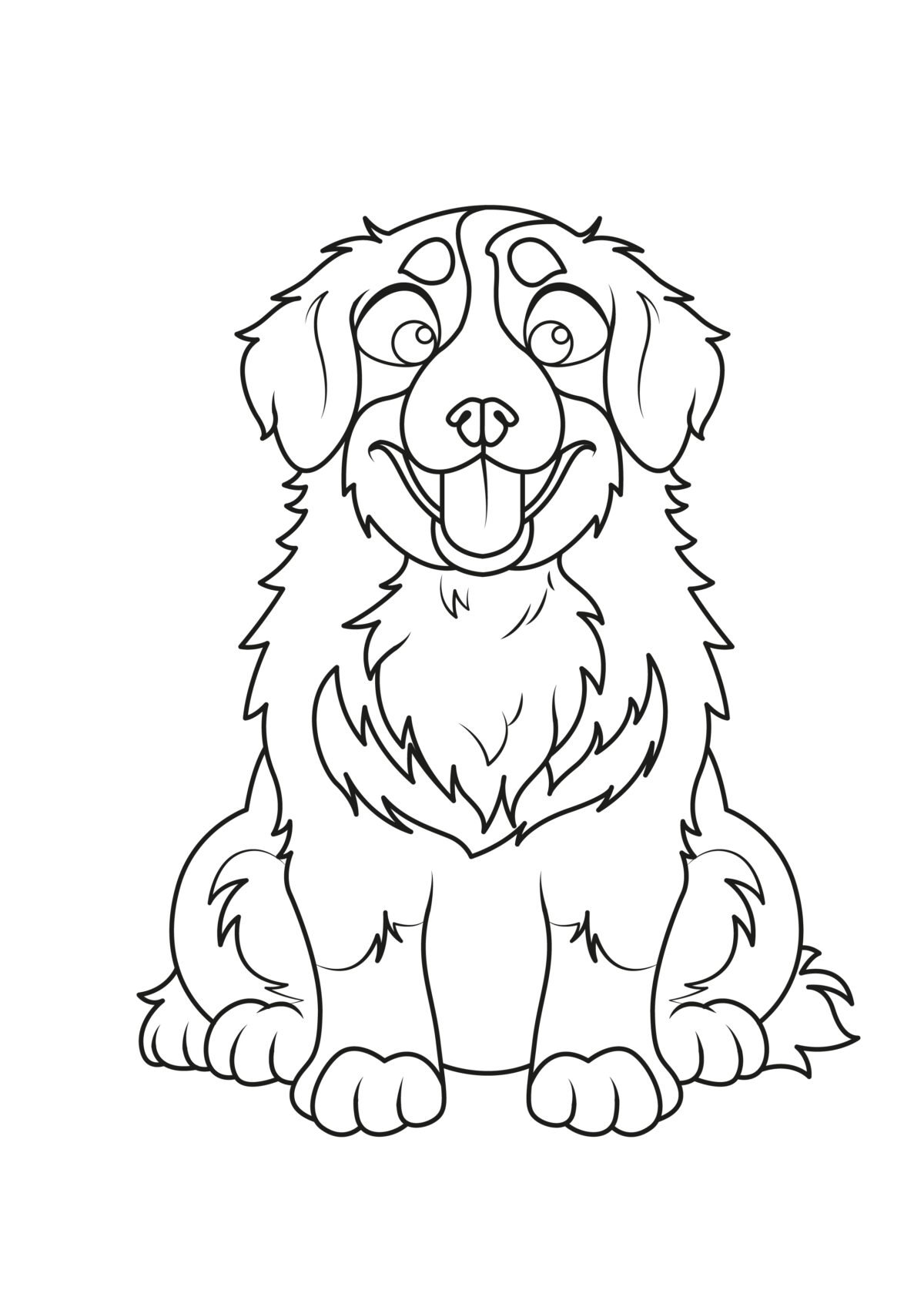 Bernese Mountain Dog Coloring Pages ColoringDraft com Bernese Mountain Dog Coloring Pages ColoringDraft com