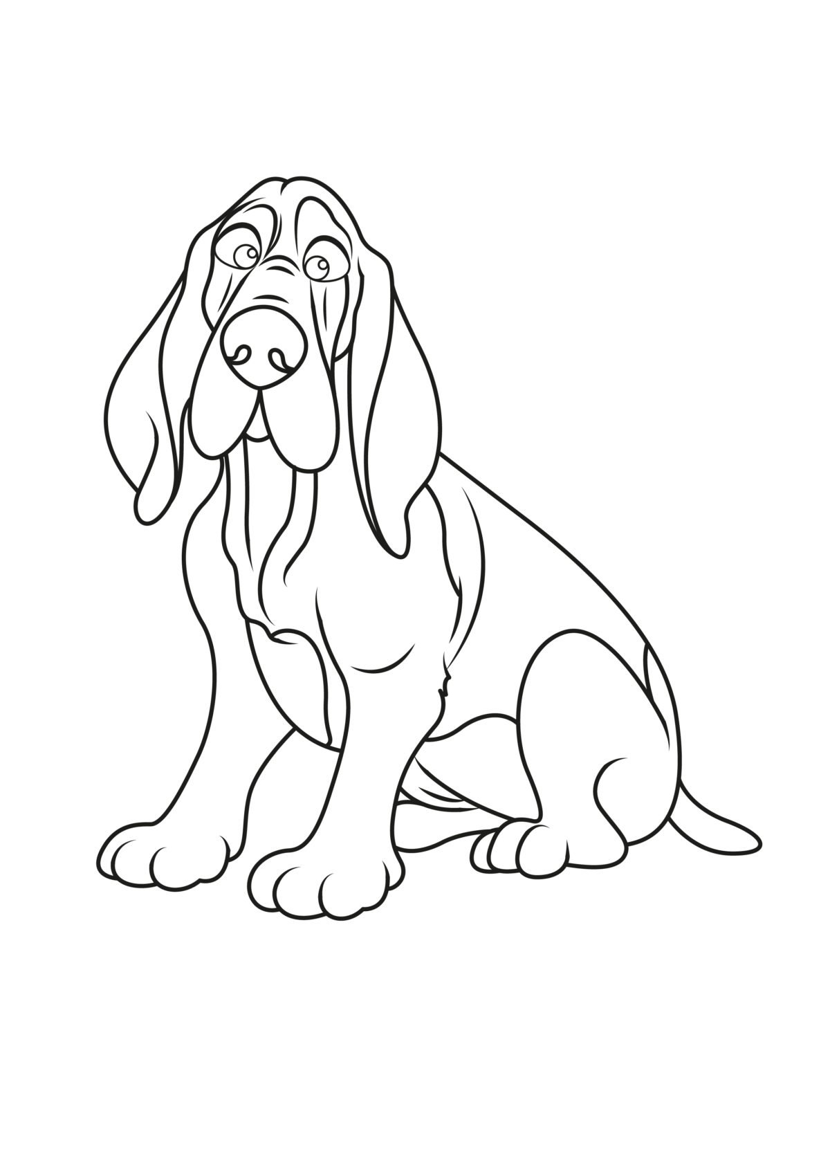 Bloodhound Coloring Pages ColoringDraft com - Bloodhound Coloring Pages 1200x1697 