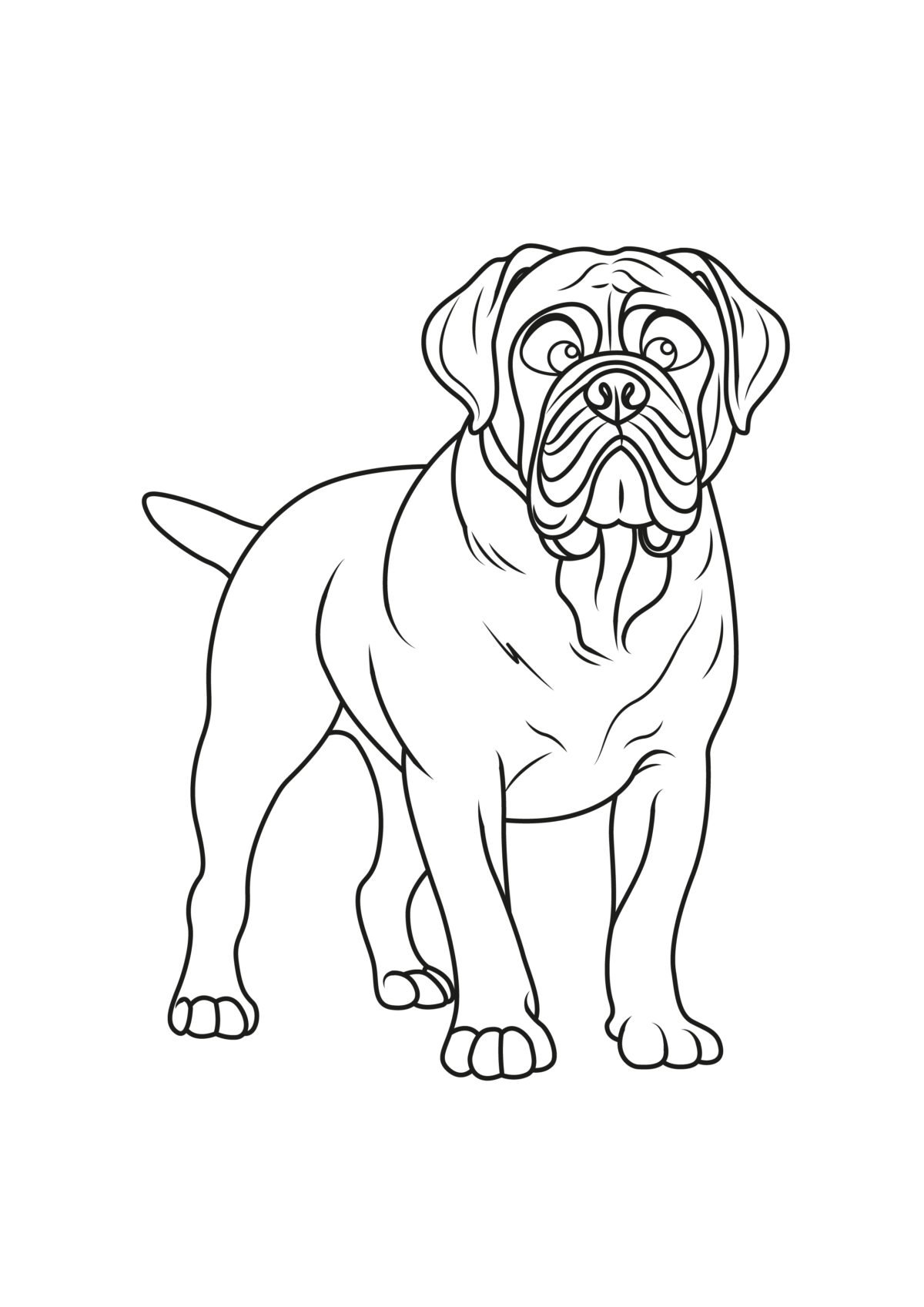 Bullmastiff Coloring Pages - ColoringDraft.com