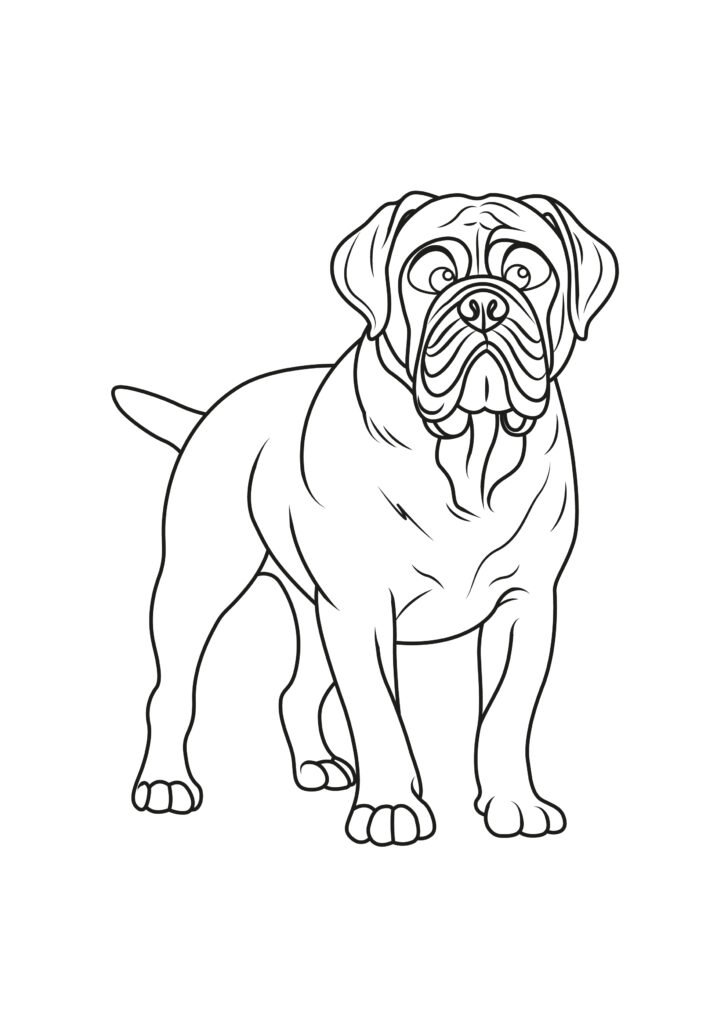 Bullmastiff Coloring Pages Bullmastiff Coloring Pages