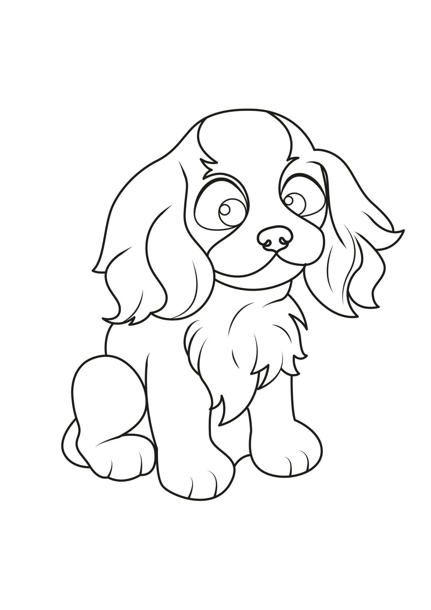 Cavalier King Charles Spaniel Coloring Pages - ColoringDraft.com