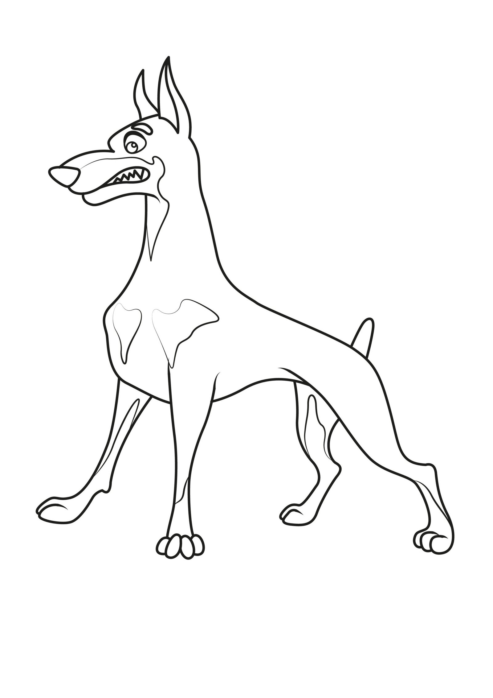 Doberman Pincher Coloring Pages Doberman Pincher Coloring Pages