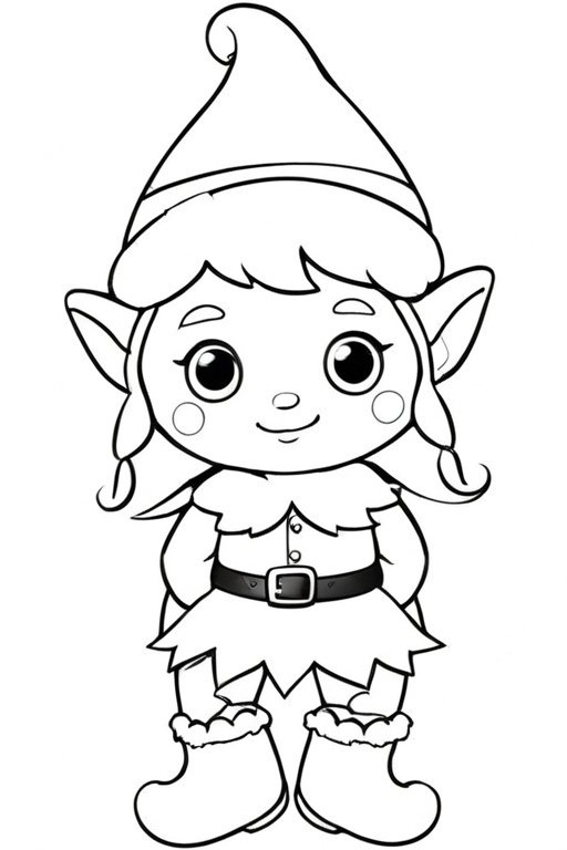 Elf Coloring Pages Elf Coloring Pages