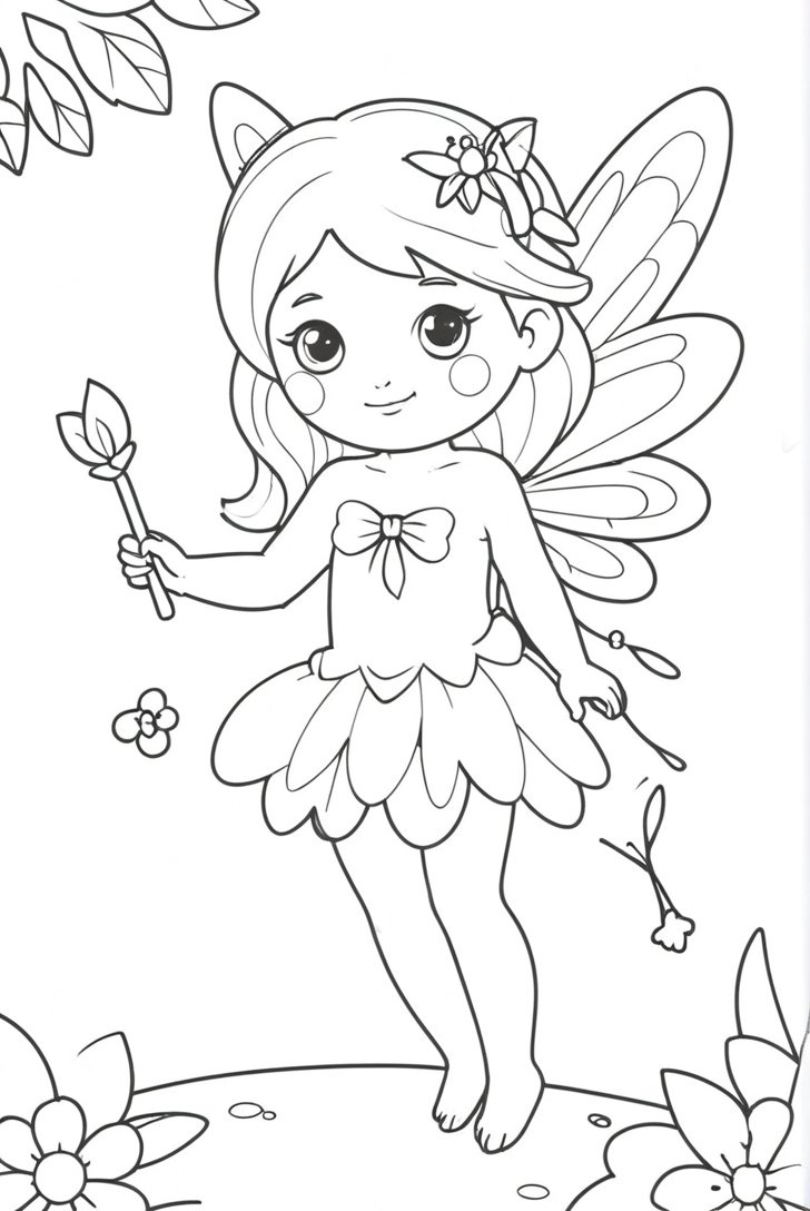 Fairy Coloring Pages Fairy Coloring Pages