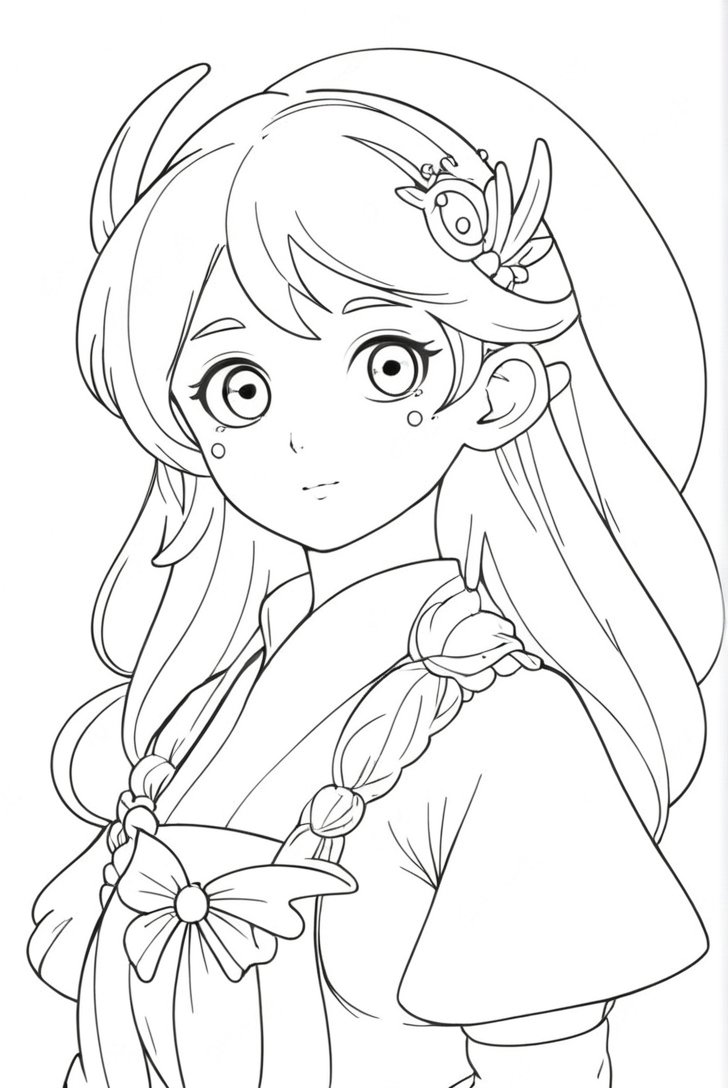 Fantasy Anime Coloring Pages Fantasy Anime Coloring Pages
