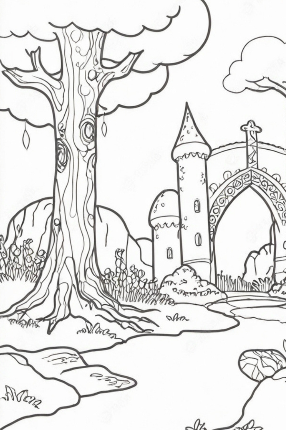 Fantasy Landscape Coloring Pages Fantasy Landscape Coloring Pages