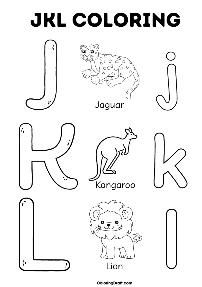 J K L Coloring Pages J K L Coloring Pages