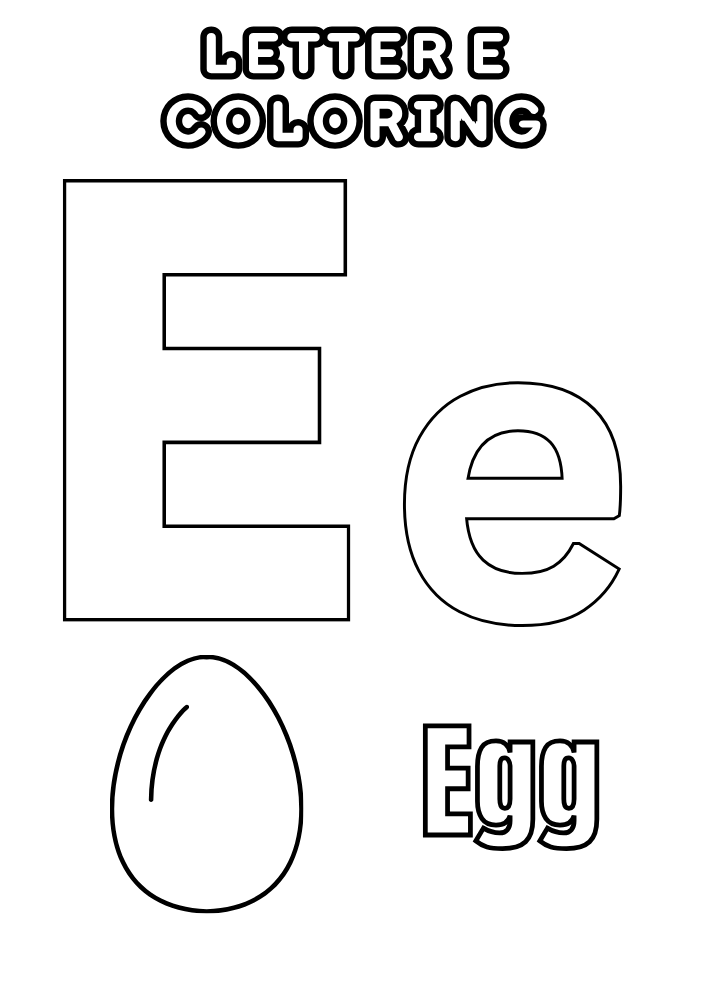 Letter E Coloring Pages 3
