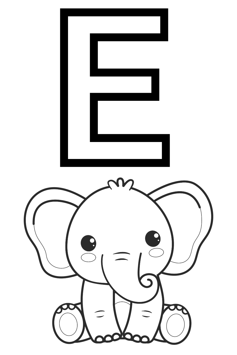Letter E Coloring Pages Letter E Coloring Pages